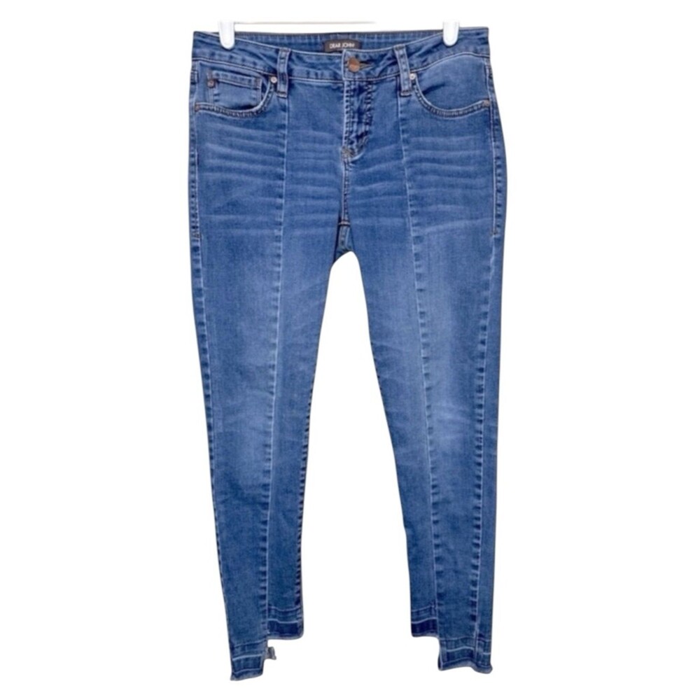 Dear John Cropped Skinny Jeans Frayed Step Hem Size 27 Casual Streetwear